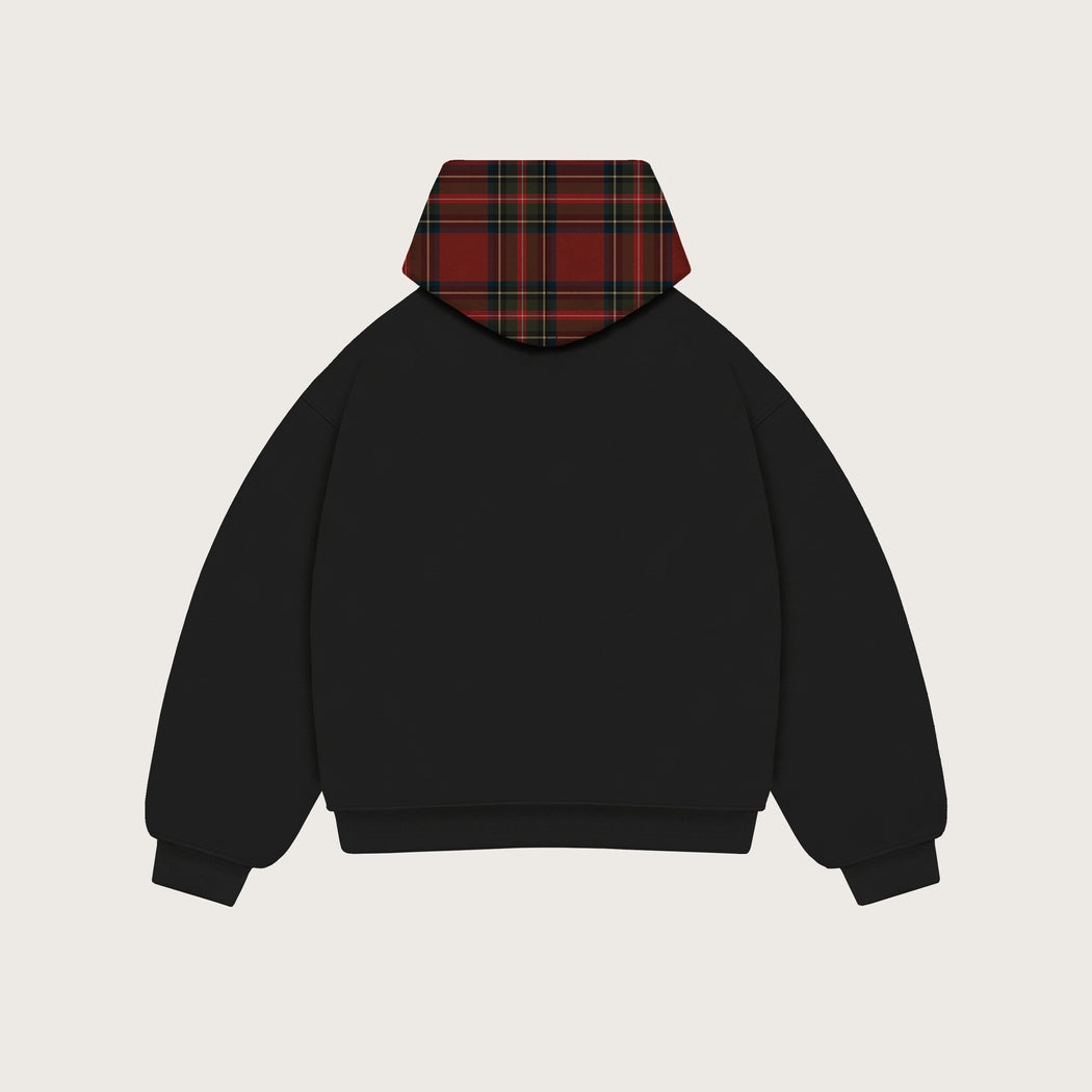TARTAN HOOD ZIPPER